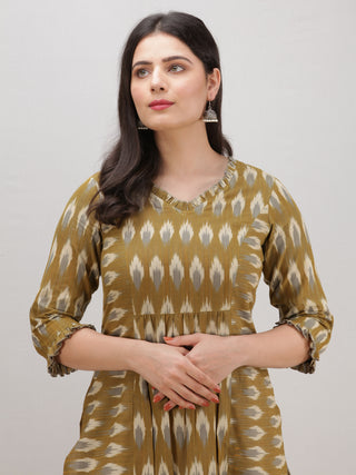 Tagai Rumaya - Set of Ikat Kurta & Pants  - KS120A2435