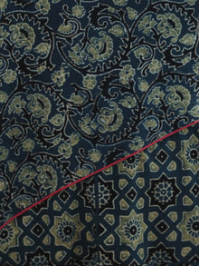 Green Indigo Black Hand Block Printed Ajrakh Kurta  - K36F1195