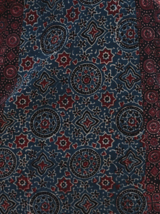 Maroon Green Indigo Black Hand Printed Ajrakh Kurta - K37F1203