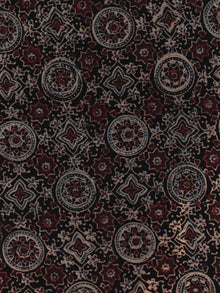 Black Maroon Cherry Red Hand Block Printed Ajrakh Kurta With Pintuck  - K39F1202
