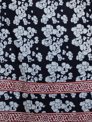 Black Beige Maroon Cotton Block Printed Suit - Set of 3 - SS01F023