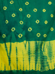 Green Yellow Cotton Block Printed Suit - Set of 3 - SS01F025