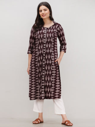 Tagai Sahat - Set of Ikat Kurta & Pants  - KS123A2433