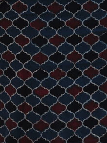 Indigo Black Maroon Hand Block Printed Ajrakh Kurta  - K42F1176