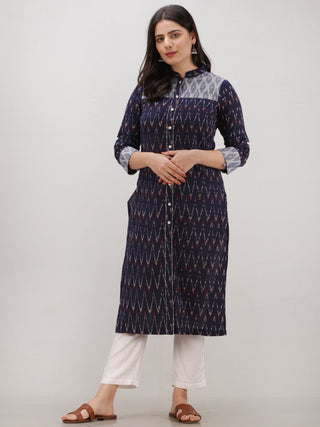 Tagai Saima - Set of Ikat Kurta & Pants  - KS124A2432