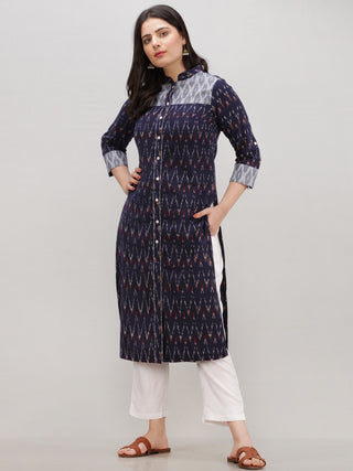 Tagai Saima - Set of Ikat Kurta & Pants  - KS124A2432