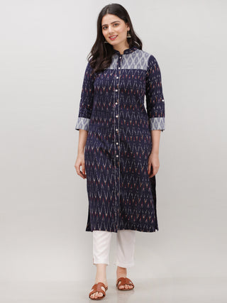 Tagai Saima - Set of Ikat Kurta & Pants  - KS124A2432