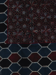Indigo Black Maroon Red Hand Block Printed Ajrakh Kurta  - K43F1170