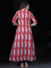 Brick Red Ivory Bagh Printed Kurta in Natural Colors - K127F1694