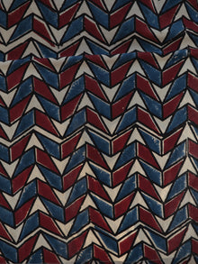 Ivory Red Indigo Hand Block Printed Ajrakh Kurta  - K44F1175