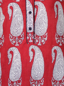 Brick Red Ivory Bagh Printed Kurta in Natural Colors - K127F1694