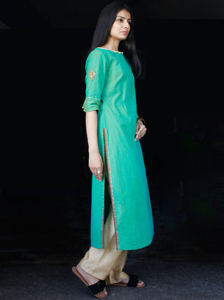 Sea Green South Handloom Cotton Kurta - K156FXXX