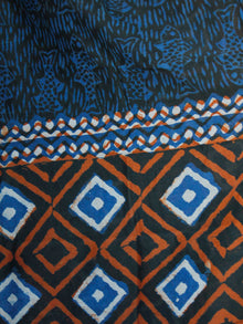 Indigo Rust Ivory Chanderi Block Printed Suit Set - Set of 3 - SS01F027