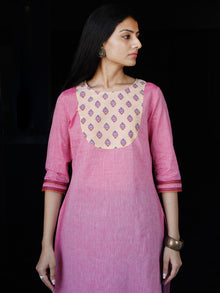 Pink Beige Lavender South Handloom Cotton Kurta - K157FXXX