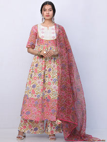 Gulal Fiza Set Of Anarkali Palazzo Dupatta