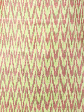 Green Lavender Pink Silk Cotton Ikat Kurta & Pants (Set of 2) - SS01F1272