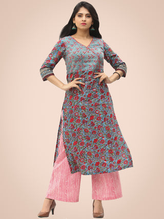 Rozana Gulmohar Kurta Palazzo Set - KS04AS2043