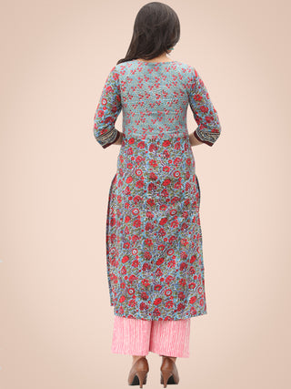 Rozana Gulmohar Kurta  - KS04AK2043