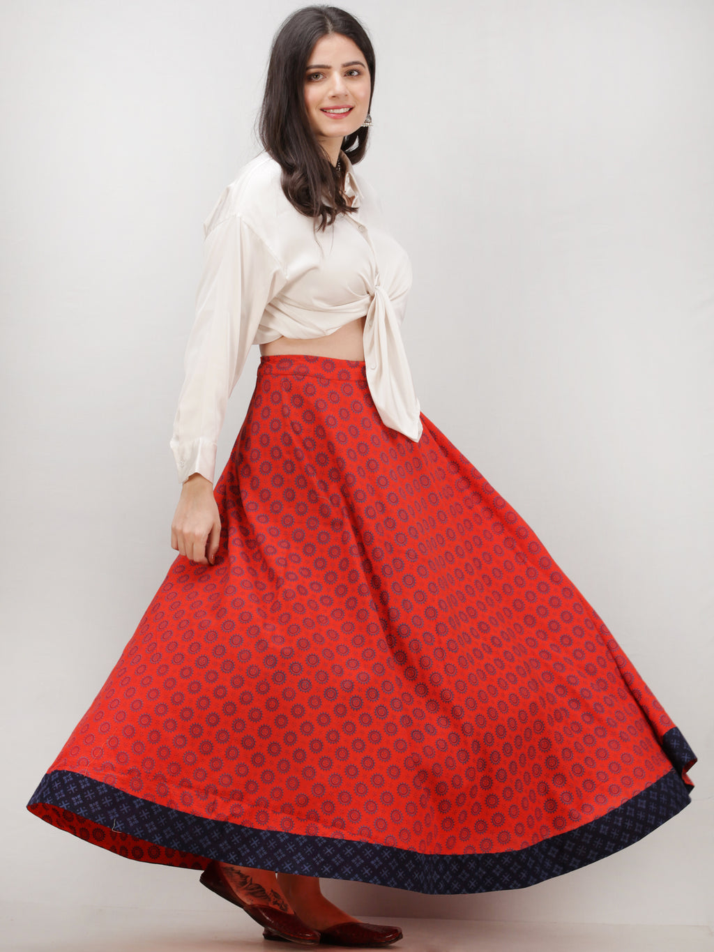 Good American UNIFORM SKIRT - Maxi skirt - indigo/stone blue denim -  Zalando.ie