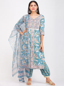 Nayab Nazrana - Set of Kurta Salwar Pants & Kota Dupatta - KS31A2552D