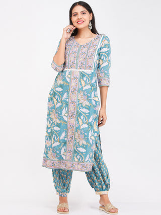 Nayab Nazrana - Set of Kurta Salwar Pants & Kota Dupatta - KS31A2552D