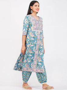 Nayab Nazrana - Set of Kurta Salwar Pants & Kota Dupatta - KS31A2552D