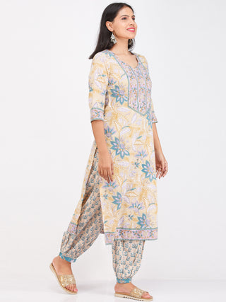 Nayab Samera - Set of Kurta Salwar Pants & Kota Dupatta - KS48A2553D