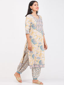 Nayab Samera - Set of Kurta Salwar Pants & Kota Dupatta - KS48A2553D
