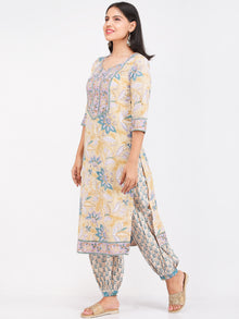 Nayab Samera - Set of Kurta Salwar Pants & Kota Dupatta - KS48A2553D