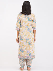 Nayab Samera - Set of Kurta Salwar Pants & Kota Dupatta - KS48A2553D