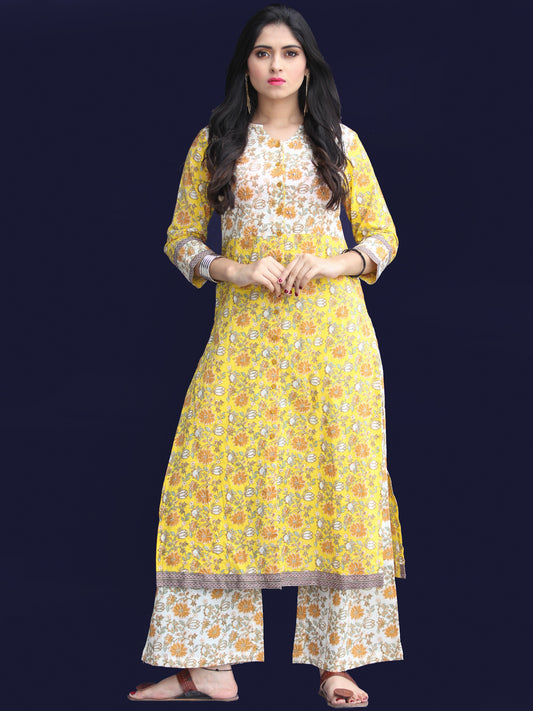 Rozana Zafrah Kurta Palazzo Set - KS22AS2037
