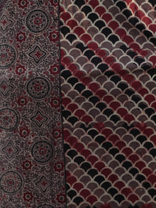 Light Brown Black Red Hand Printed Ajrakh Kurta  - K53F1181