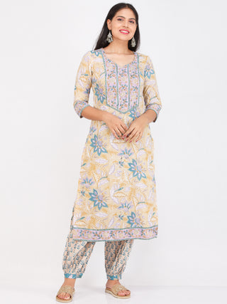Nayab Samera - Set of Kurta Salwar Pants & Kota Dupatta - KS48A2553D