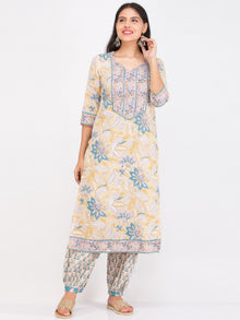 Nayab Samera - Set of Kurta Salwar Pants & Kota Dupatta - KS48A2553D