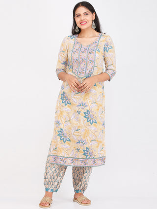 Nayab Samera - Set of Kurta Salwar Pants & Kota Dupatta - KS48A2553D