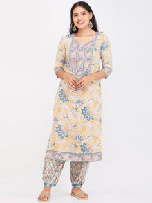 Nayab Samera - Set of Kurta Salwar Pants & Kota Dupatta - KS48A2553D