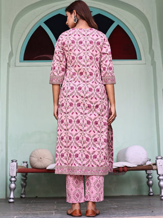 Jashn Farheen Set Of Kurta Pants Kota Doria Dupatta