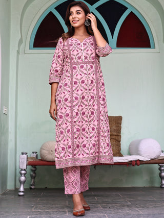 Jashn Farheen Set Of Kurta Pants Kota Doria Dupatta