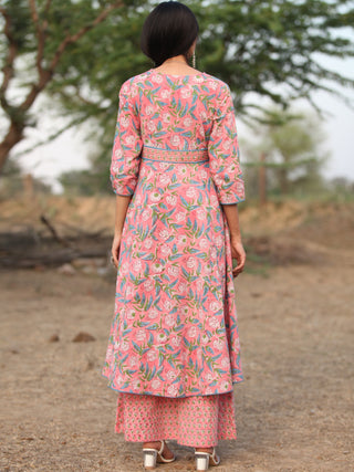 Fiza Gulbagh Set Of Anarkali Palazzo Dupatta