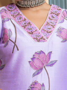 Utsav Inaya Set Of Silk Kurta Pants Dupatta