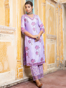 Utsav Inaya Set Of Silk Kurta Pants Dupatta