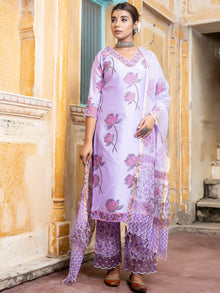 Utsav Inaya Set Of Silk Kurta Pants Dupatta