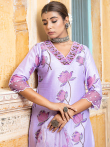Utsav Inaya Set Of Silk Kurta Pants Dupatta