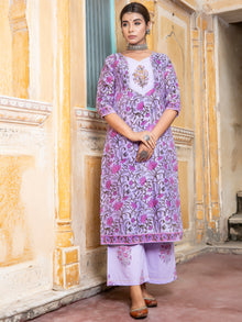 Utsav Nayan Set Of Chanderi Silk Kurta Pants Dupatta