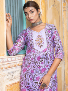 Utsav Nayan Set Of Chanderi Silk Kurta Pants Dupatta