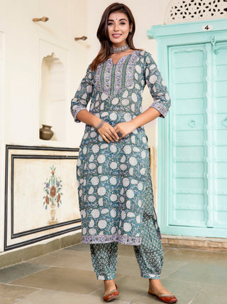 Jashn Sushma Set Of Kurta Salwar Pants Dupatta