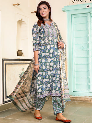 Jashn Sushma Set Of Kurta Salwar Pants Dupatta