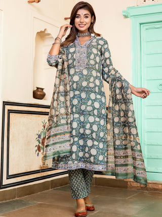 Jashn Fidha Set Of Kurta Pants Dupatta