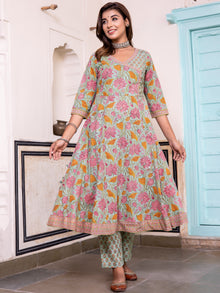 Jashn Gazal Set Of Angrakha Kurta Pants Dupatta