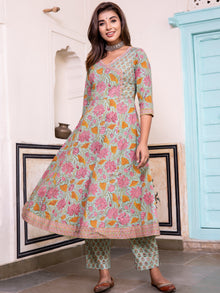 Jashn Gazal Set Of Angrakha Kurta Pants Dupatta